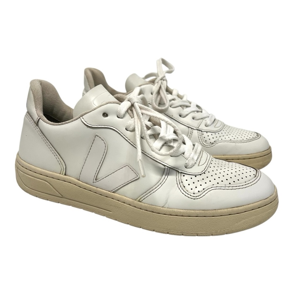 Veja V10 White Leather Casual Sneakers Women’s 38